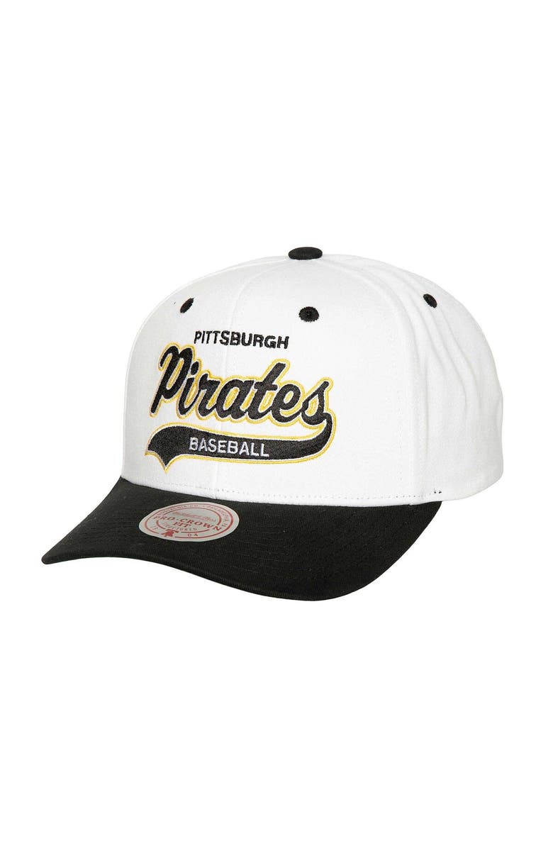 Mitchell & Ness Men's Mitchell & Ness White Pittsburgh Pirates Cooperstown Collection Tail Sweep Pro Snapback Hat, Main, color, 