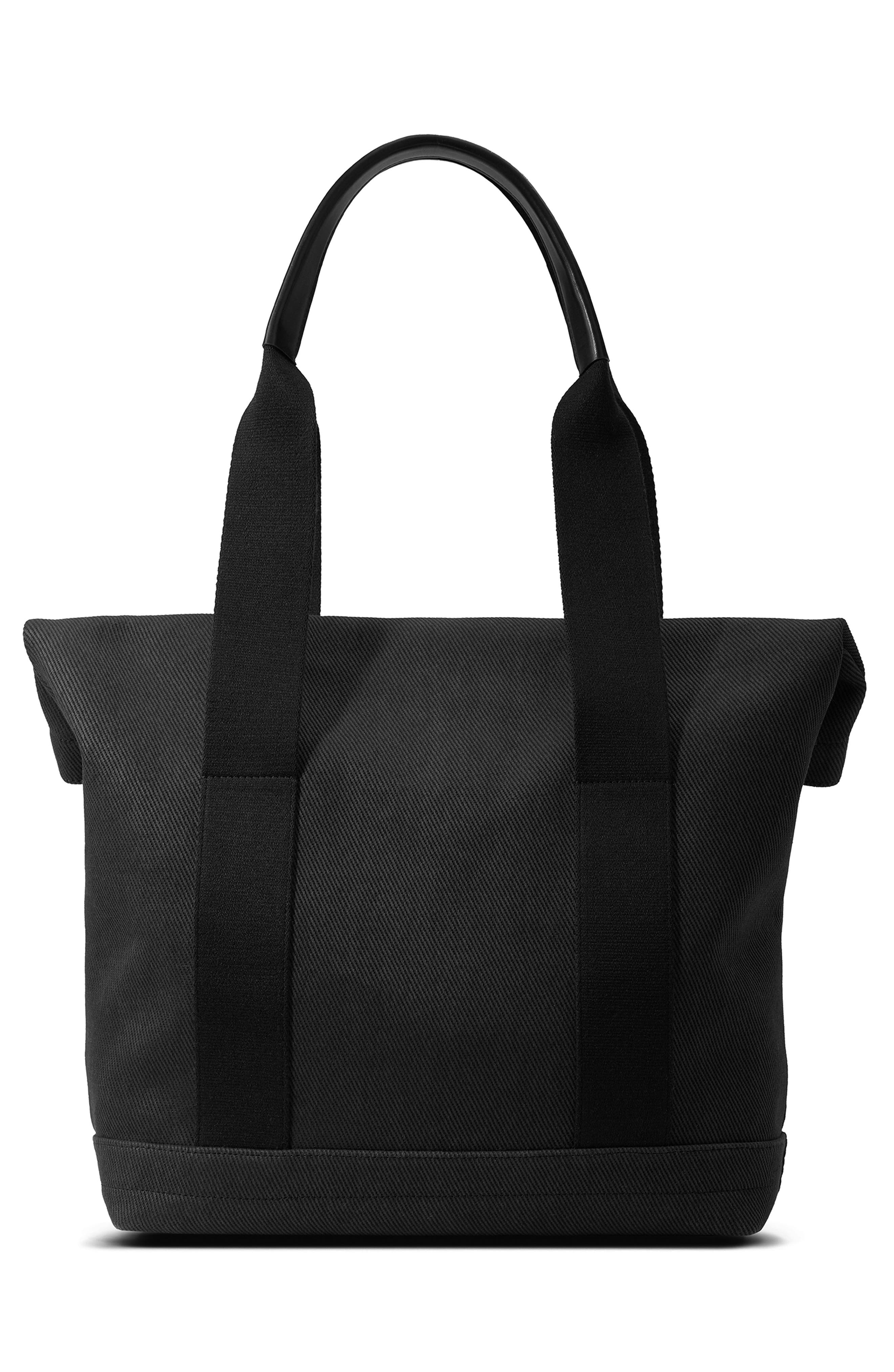 Runabout Canvas Foldover Tote, Alternate, color, BLACK