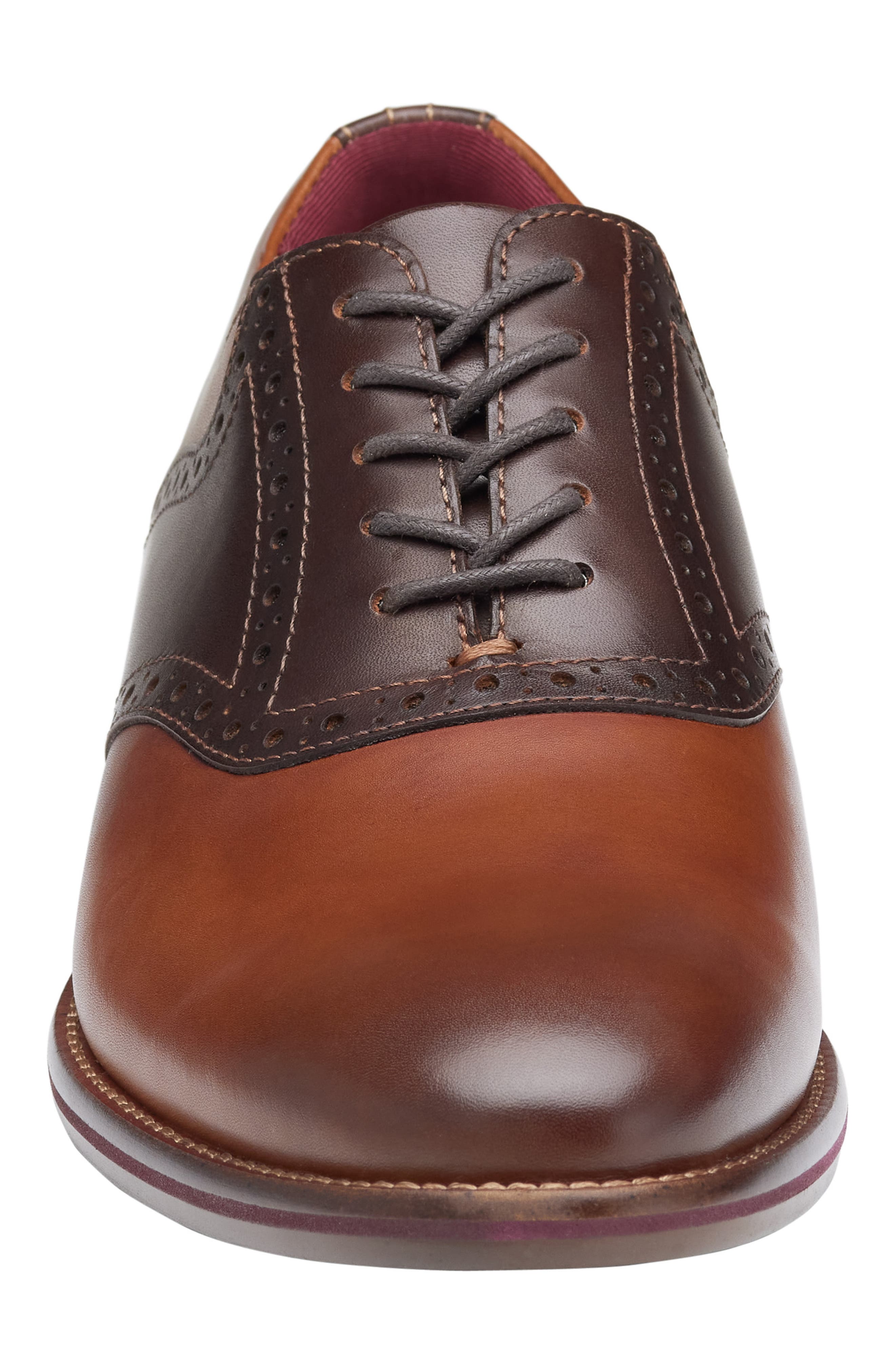 Johnston & Murphy Conard 2.0 Saddle Shoe, Alternate, color, Tan/ Mahogany Full Grain