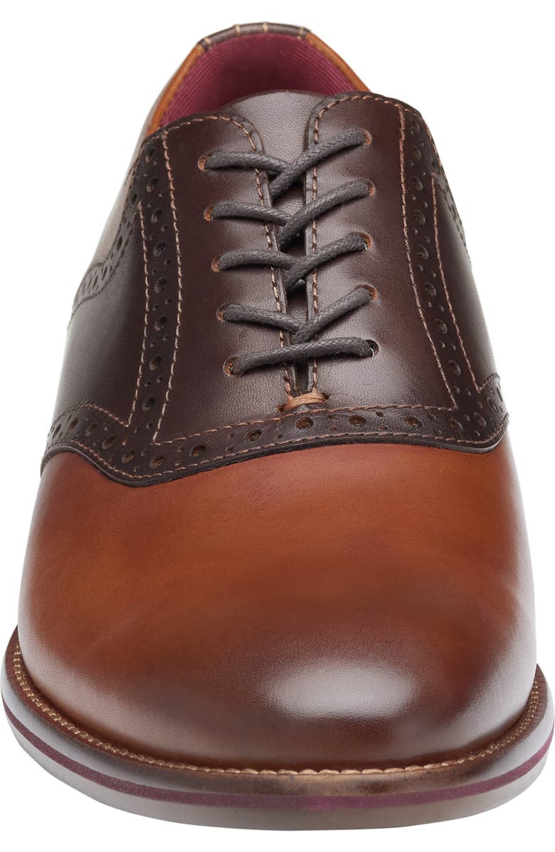 Johnston & Murphy Conard 2.0 Saddle Shoe, Alternate, color, Tan/ Mahogany Full Grain