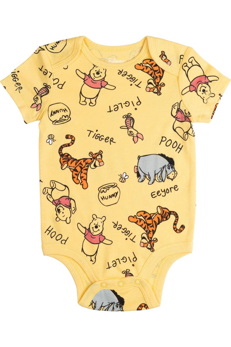 Winnie the Pooh 5-Pack Short Sleeve Bodysuits, Alternate, color, Pooh Friends Multi