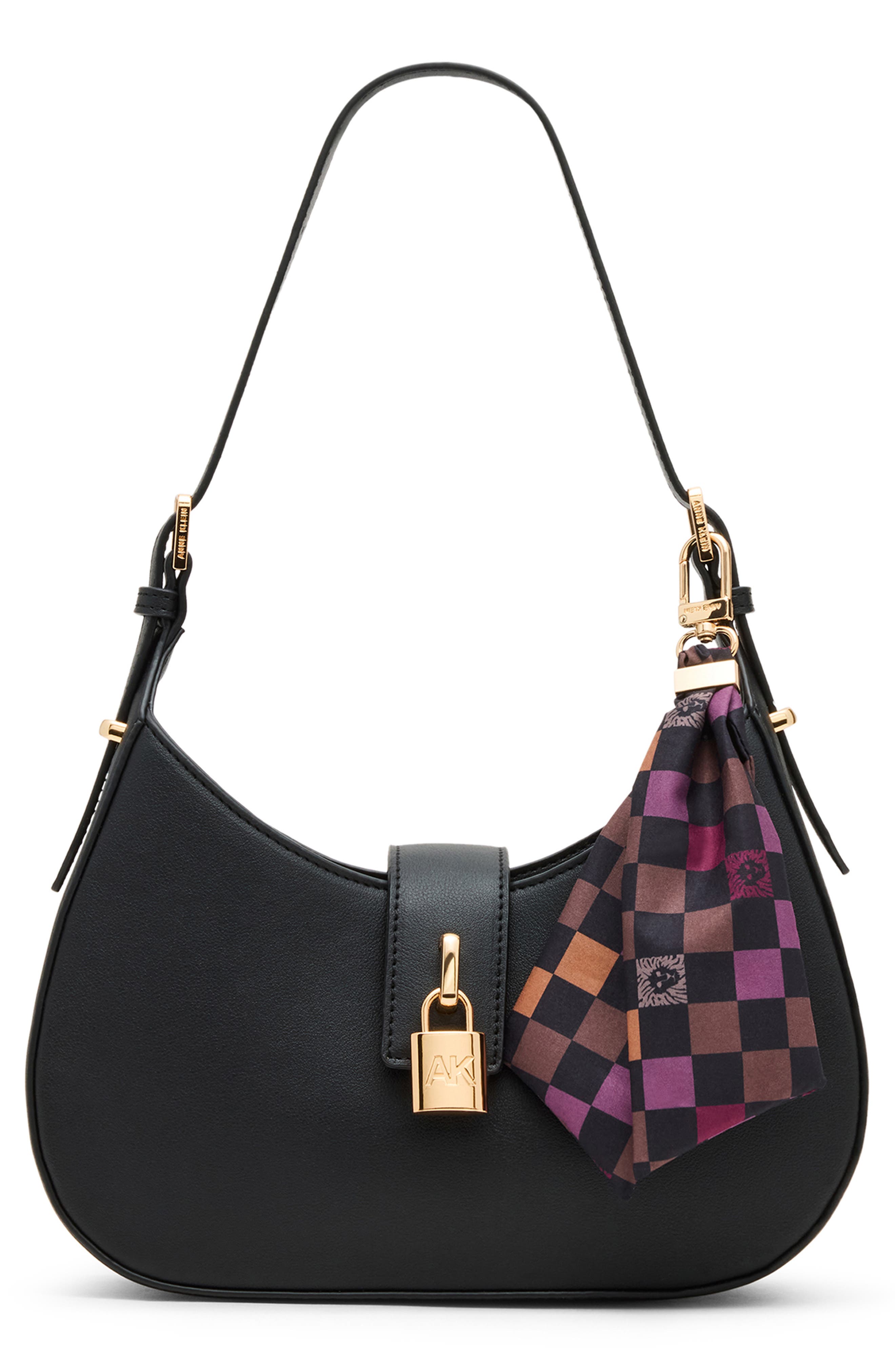 Anne Klein Curved Shoulder Bag, Main, color, 