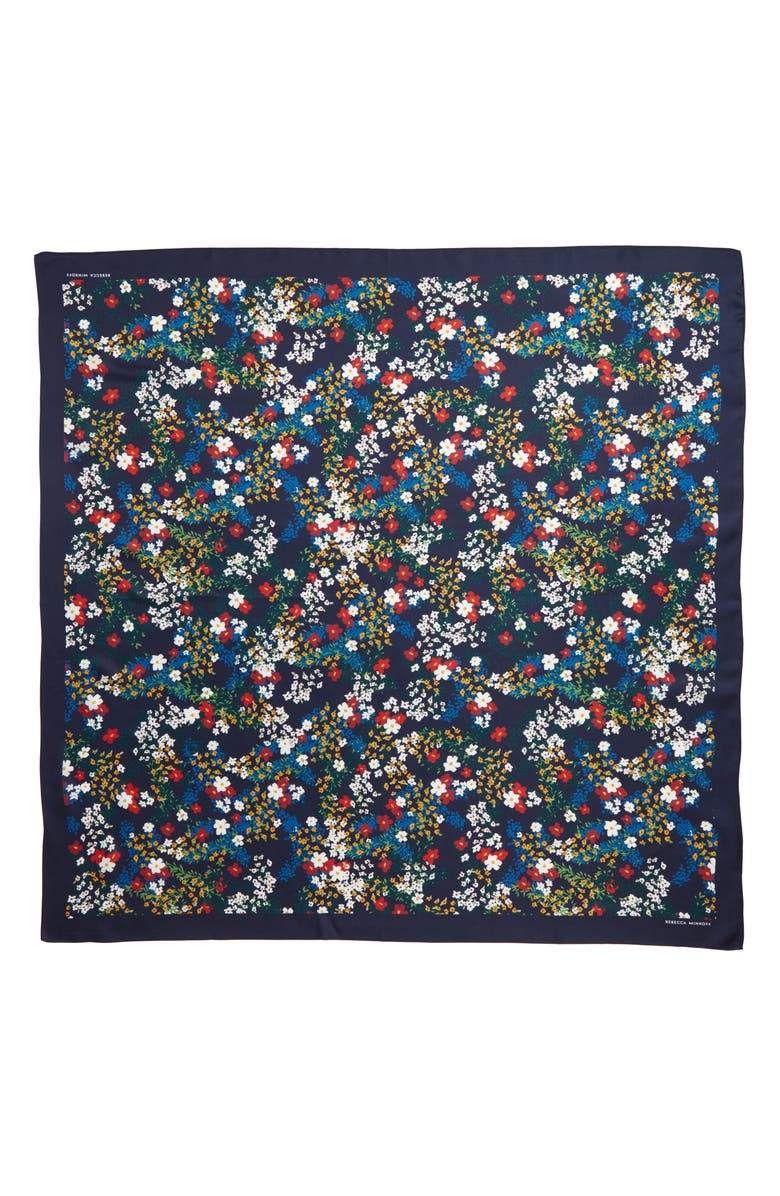 Rebecca Minkoff Garden Party Square Silk Scarf, Alternate, color,