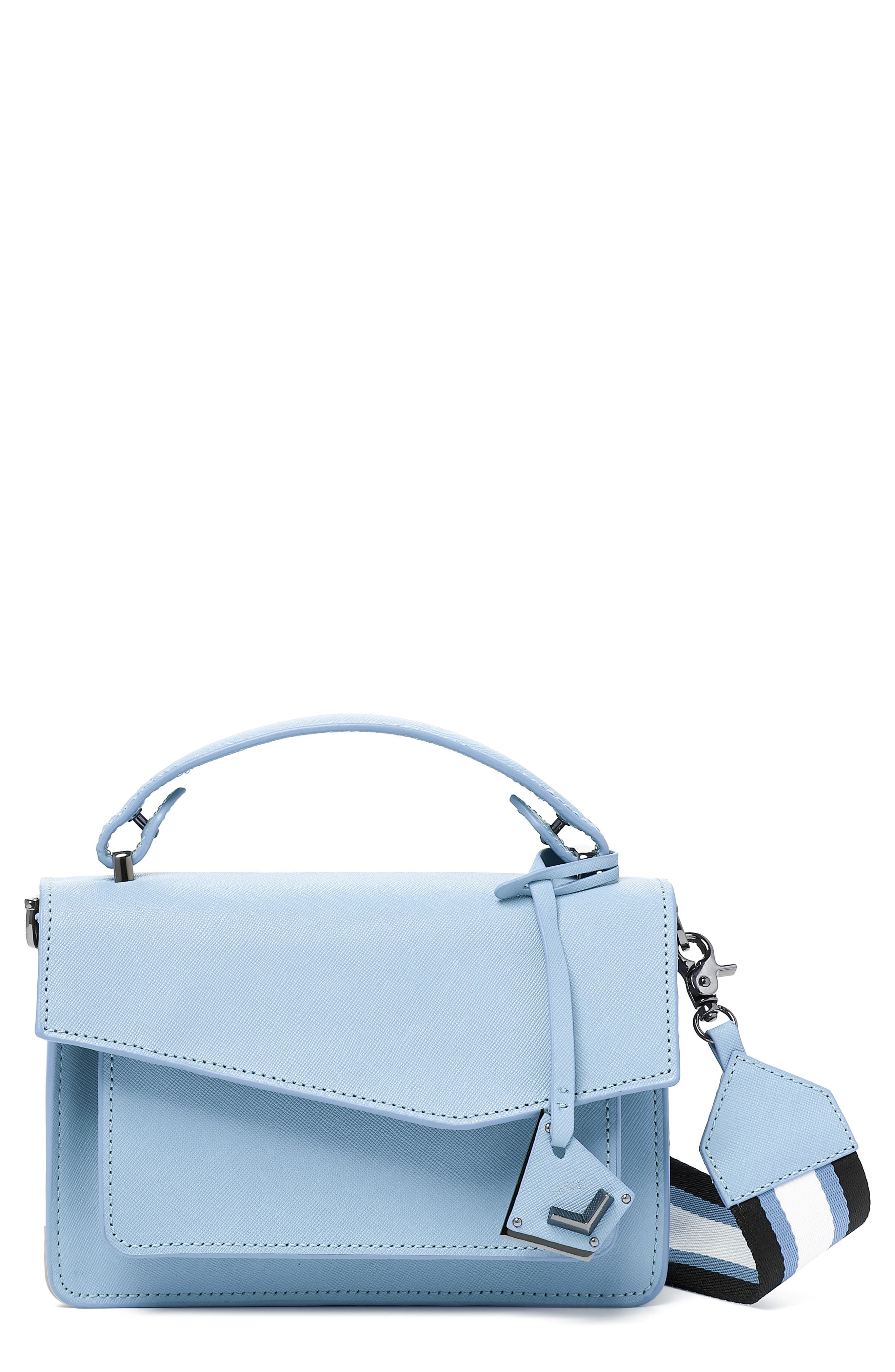 Cobble Hill Leather Crossbody Bag, Main, color, BLUE CADET