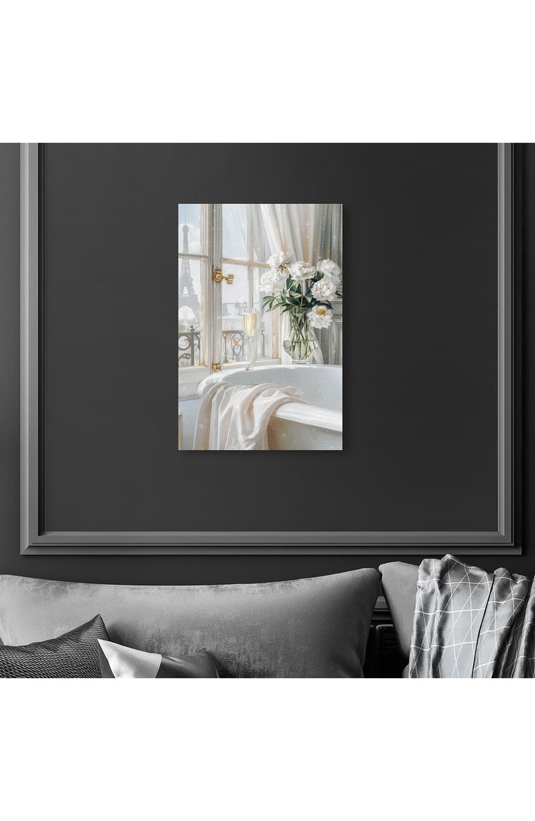 Wynwood Studio Ivory Bathroom In Paris Canvas Wall Art, Alternate, color, White