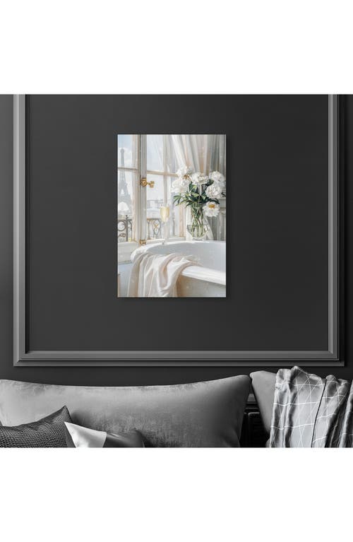 Wynwood Studio Ivory Bathroom In Paris Canvas Wall Art In White