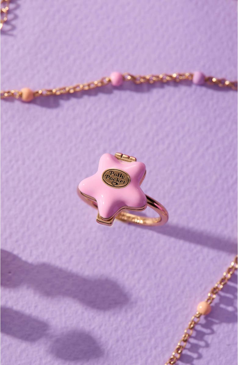 Alex and Ani Polly Pocket Locket Ring, Alternate, color, Gold