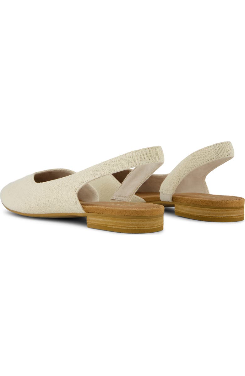 TOMS Alene Slingback Half d'Orsay Flat, Alternate, color, Natural