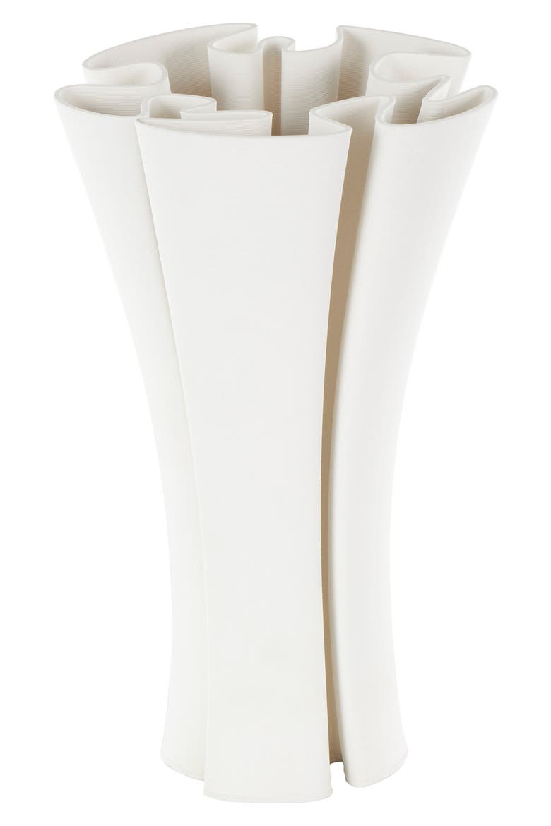 Ceramic Vase, Main, color, WHITE