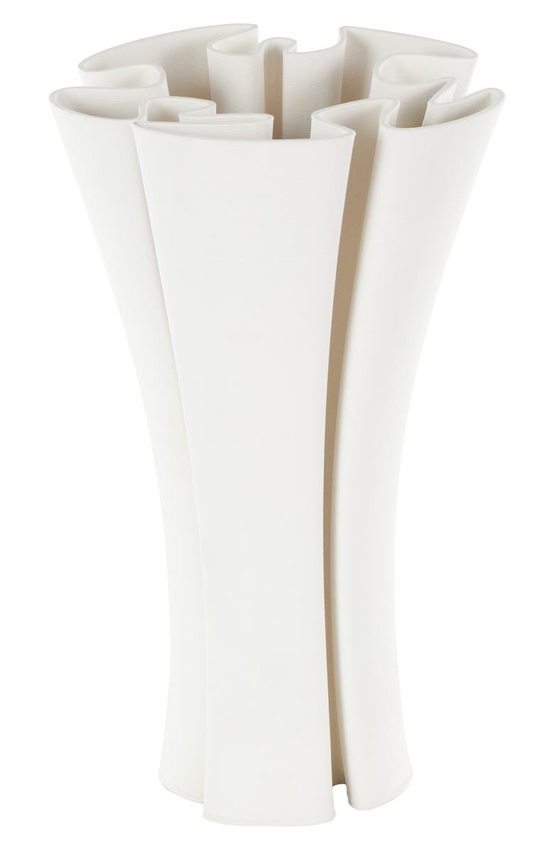 VIVIAN LUNE HOME Ceramic Vase, Main, color, White