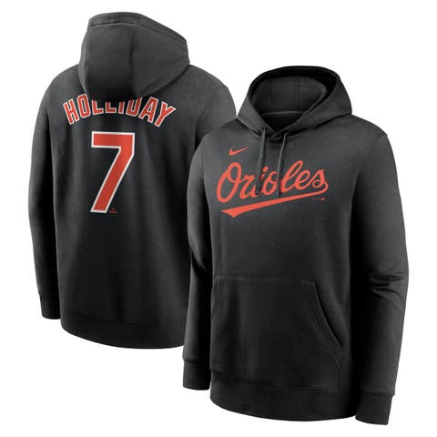 Men's Nike Jackson Holliday Black Baltimore Orioles Player Name & Number Club Fleece Pullover Hoodie