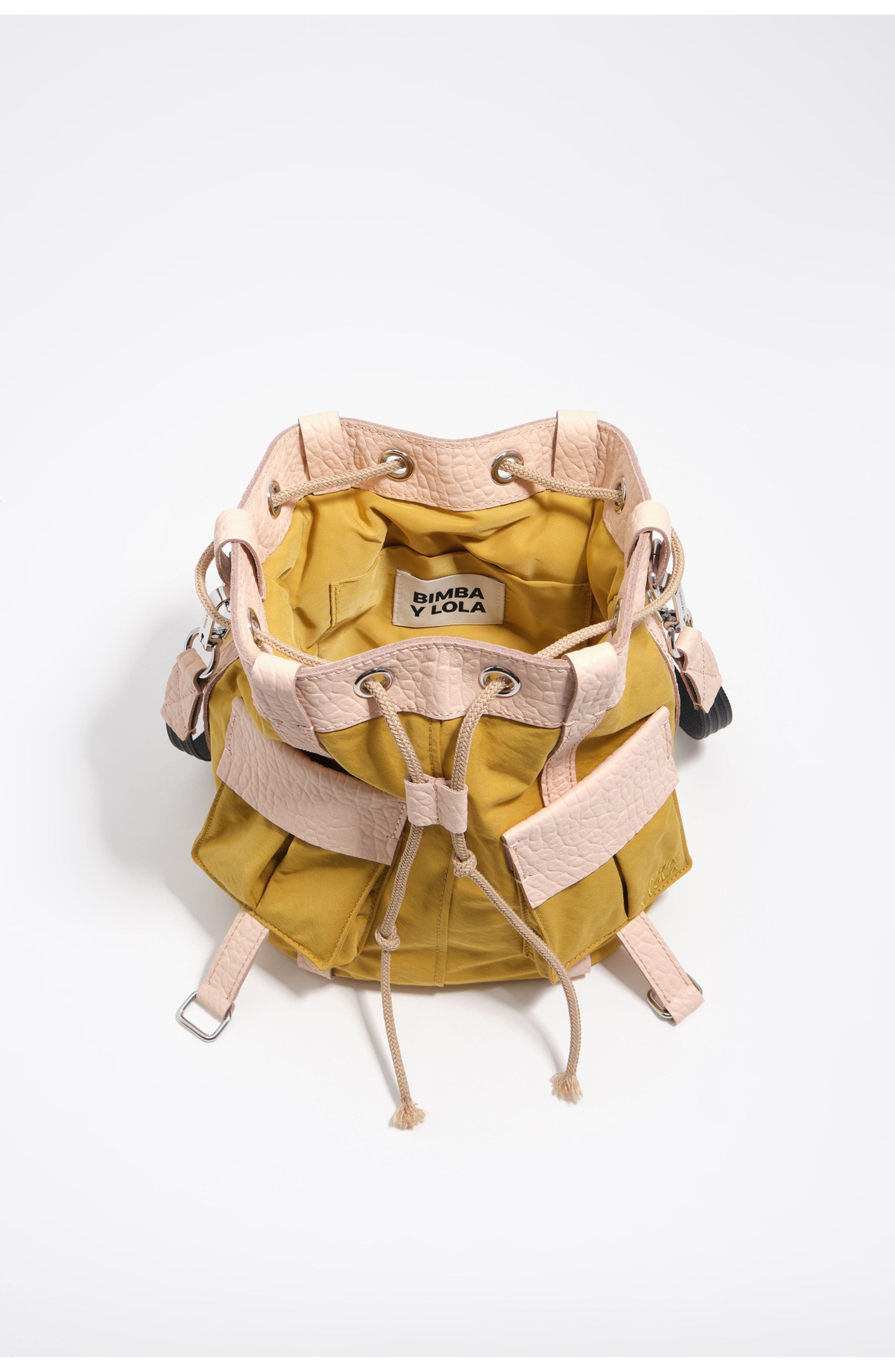 Small Cotton Bucket Bag, Alternate, color, OIL