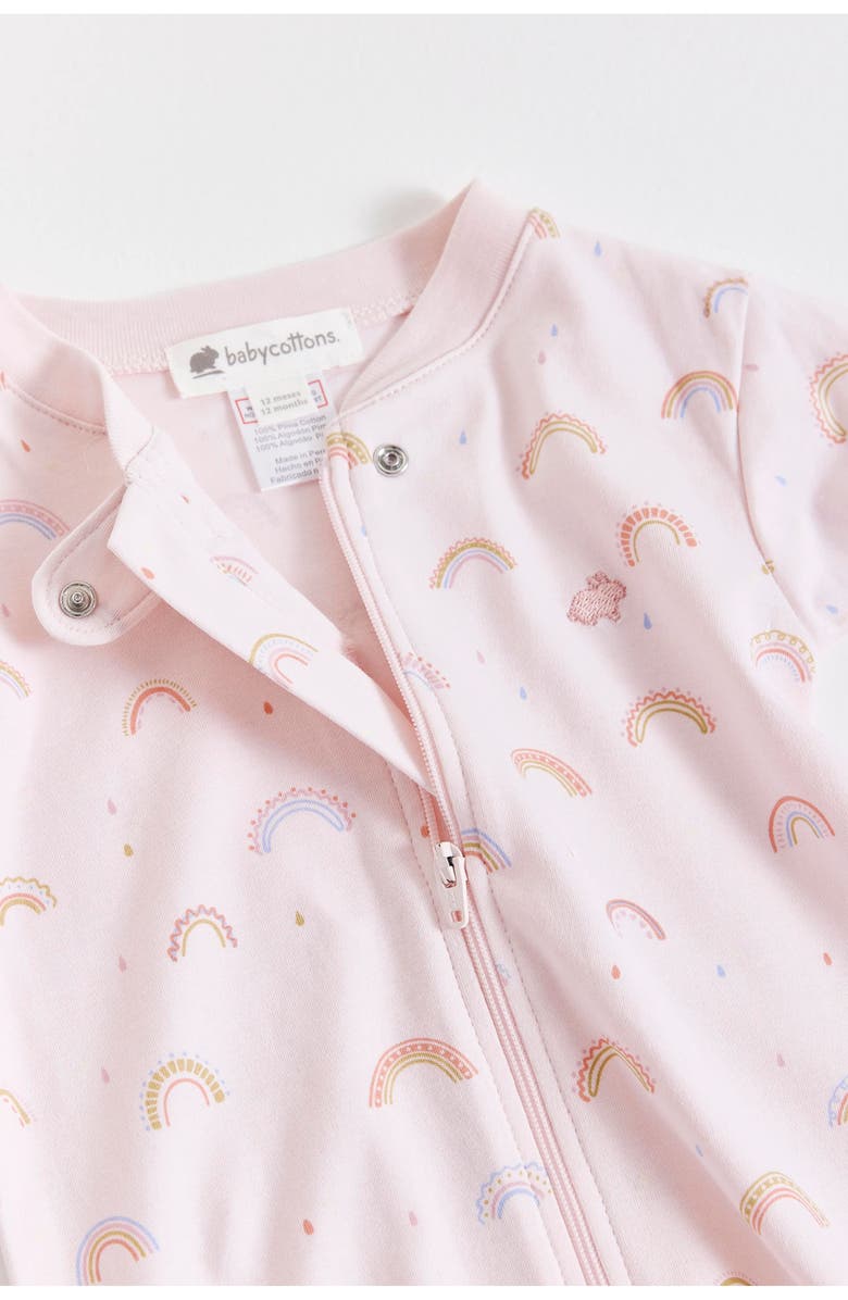 Babycottons Whimsy Snug Zip Footed Pajama for Infant, Alternate, color, Pink