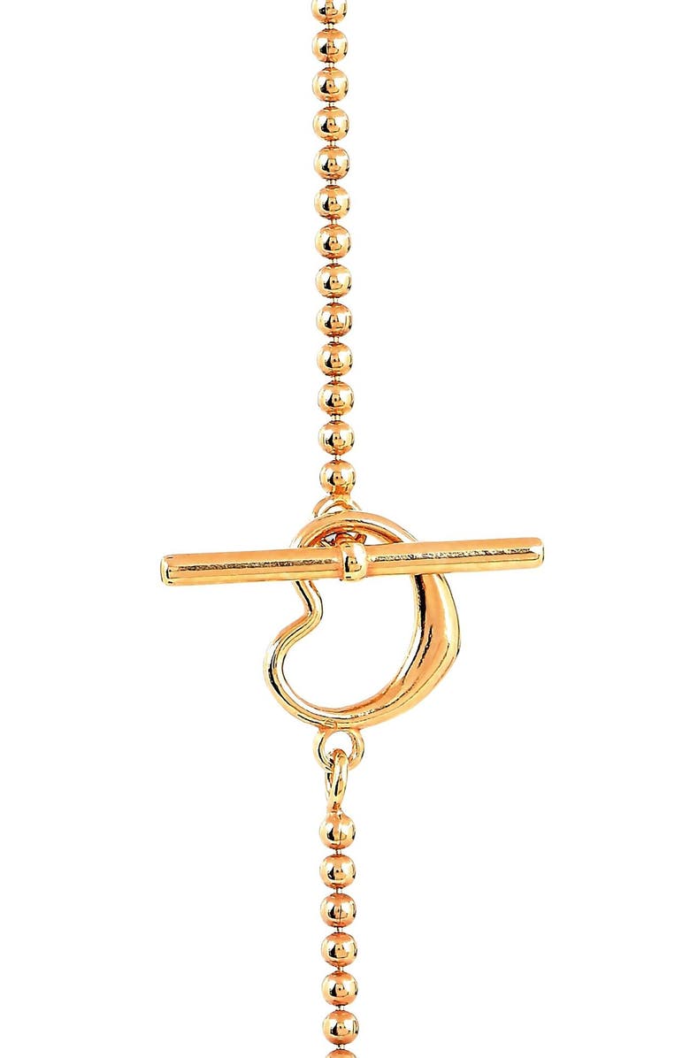 AMERICAN EXCHANGE Primavera Made in Italy Heart Beaded Necklace, Alternate, color, Gold