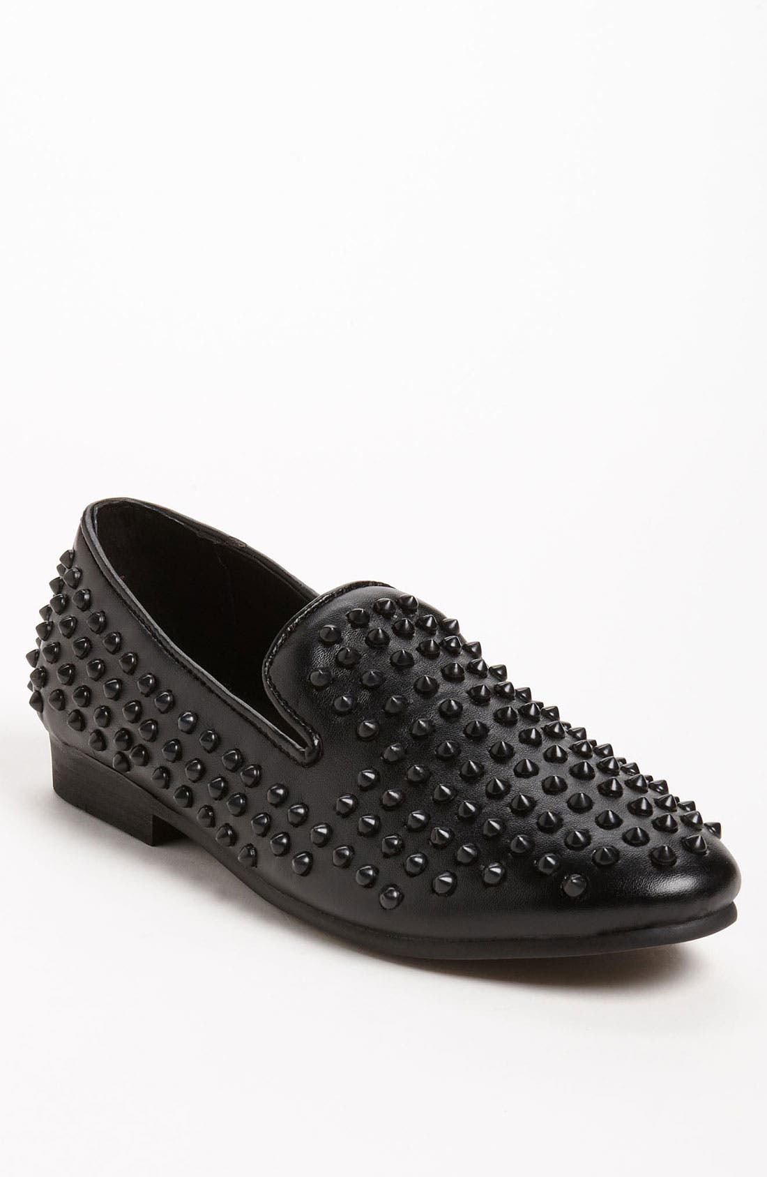'Jagggrr' Studded Loafer, Main, color, BLACK/ STUDS