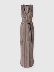 Missoni Long Knit Dress With Sequins And V-neck