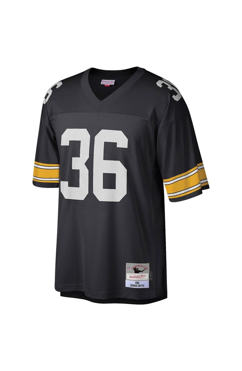 Mitchell & Ness Men's Mitchell & Ness Jerome Bettis Black Pittsburgh Steelers Legacy Replica Jersey, Alternate, color, 