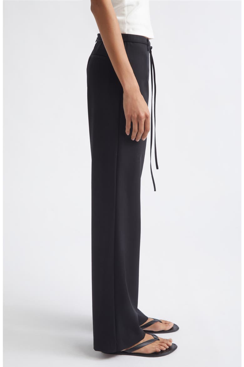 '90s Rouleau Minimal Wool Pants, Alternate, color, BLACK