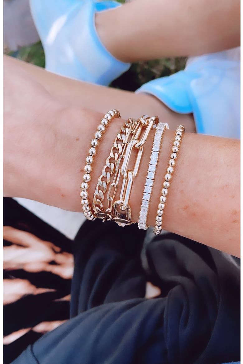 Jack Cuban Chain Bracelet, Alternate, color, GOLD