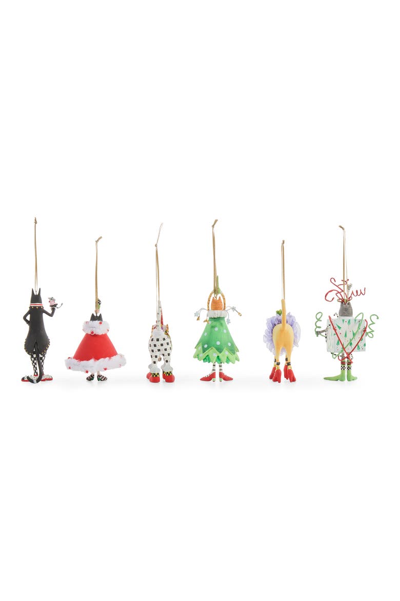 Patience Brewster Set of 6 Mini Cat Ornaments, Alternate, color, MULTI