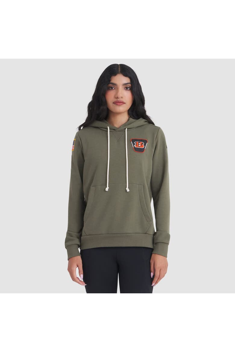 Women's Nike Olive Cincinnati Bengals 2025 Salute to Service Sideline Standard Issue Dri-FIT Hoodie, Main, color, Olive
