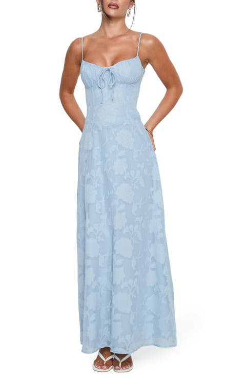 Sleeveless Burnout Floral Maxi Dress