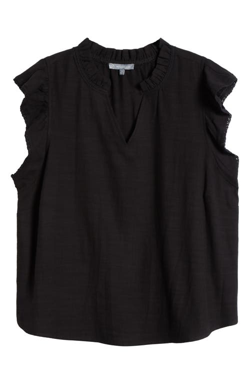 Wit & Wisdom Flutter Sleeve Jersey Top