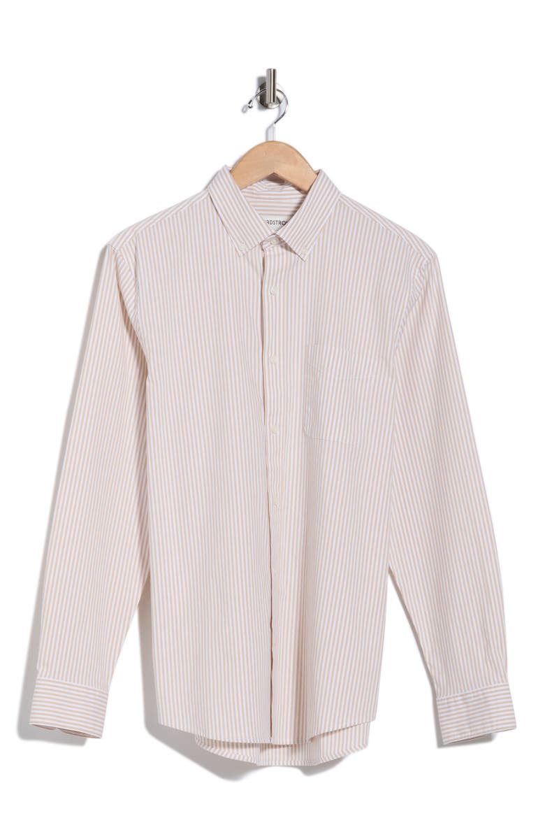 Stripe Oxford Button-Down Shirt, Alternate, color, TAN CHRISTOPHER STRIPE