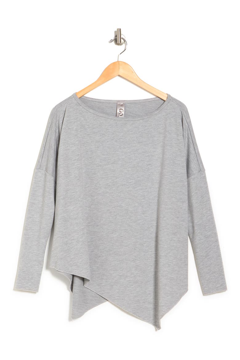 Assymetrical Hem Dolman Sleeve Sweater, Alternate, color, ULTIMATE GRAY