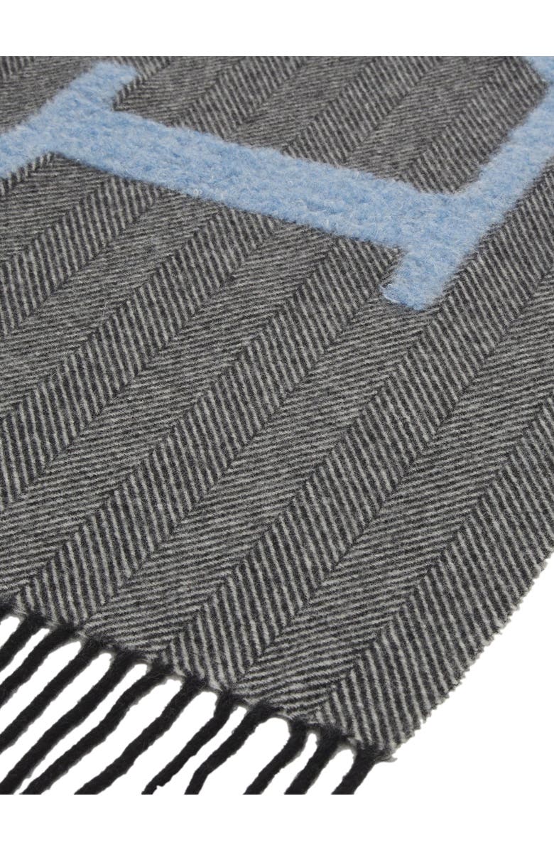 Lanvin SIGNATURE FRINGED WOOL SCARF, Alternate, color, 