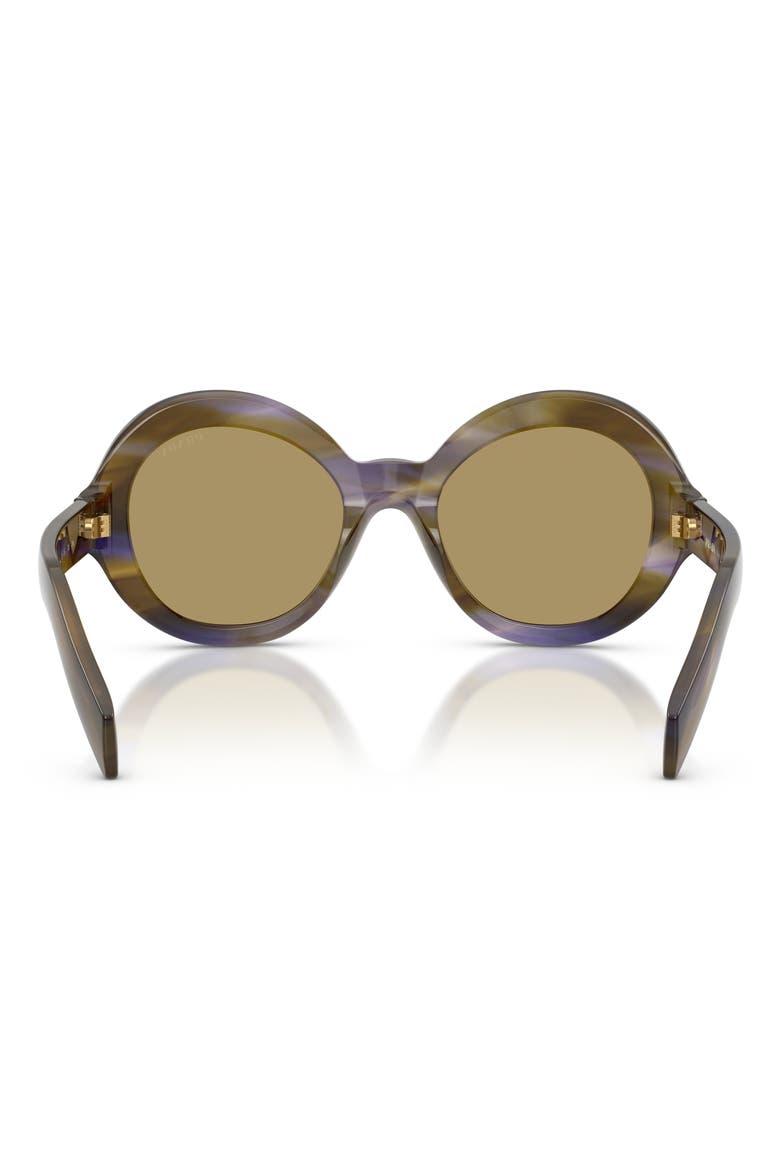 53mm Gradient Round Sunglasses, Alternate, color, STRIPED LAGOON / GREEN OLIVE