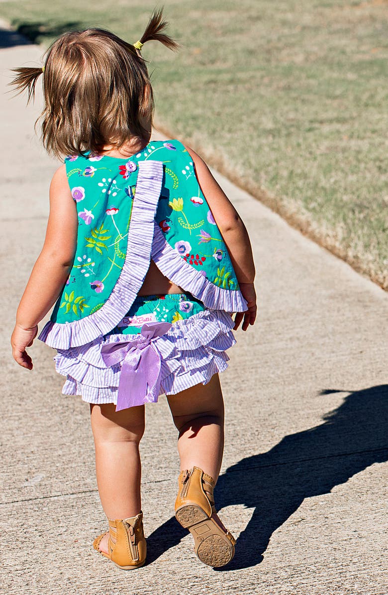 RuffleButts Sweet Meadow Swing Top & Bloomers Set, Alternate, color, 