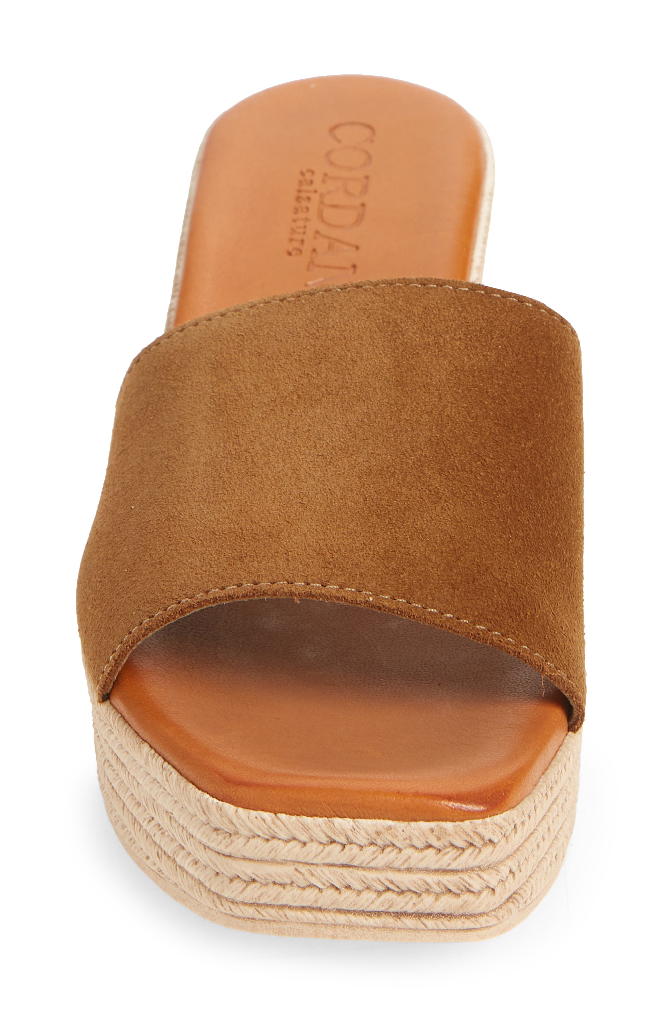 Bibi Espadrille Wedge Slide Sandal, Alternate, color, CUERO SUEDE