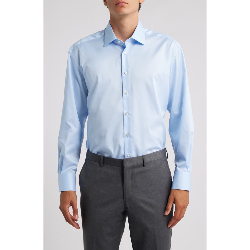 1863 by Eterna Luxury Comfort Slim Fit Non-Iron Dress Shirt in Sky  product