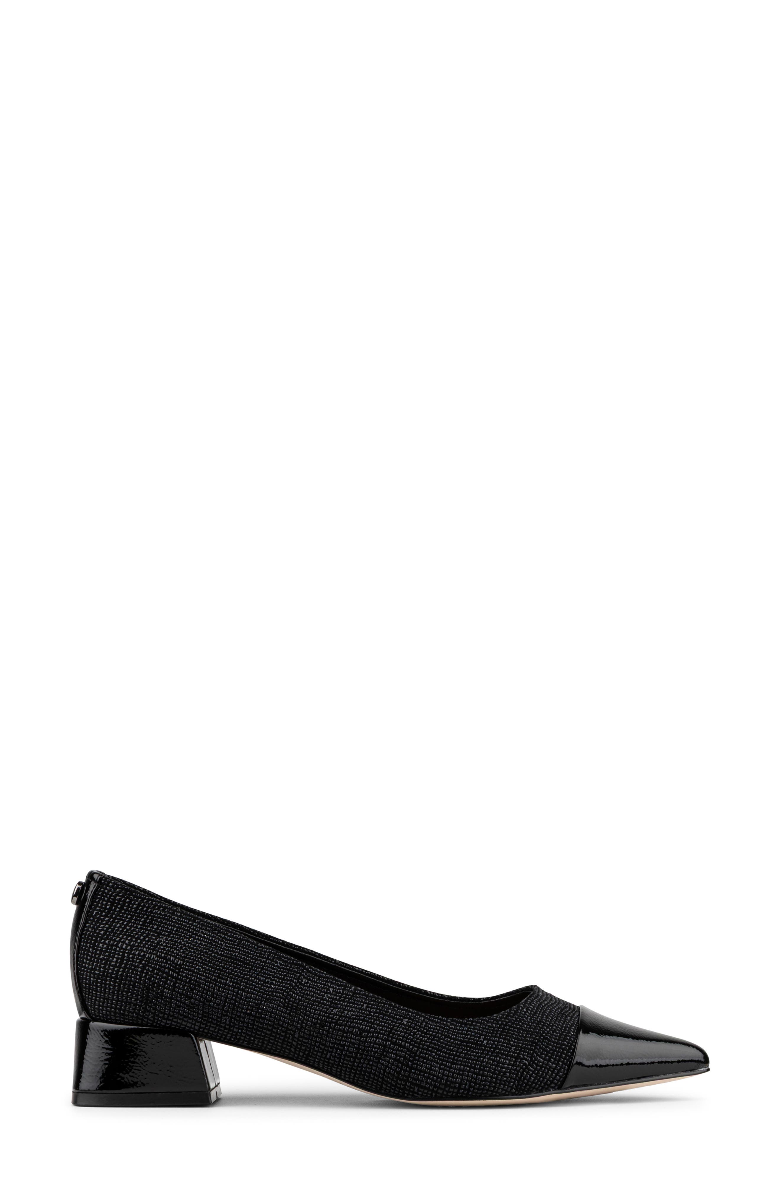 Donald Pliner Cap Toe Pump, Alternate, color, Black