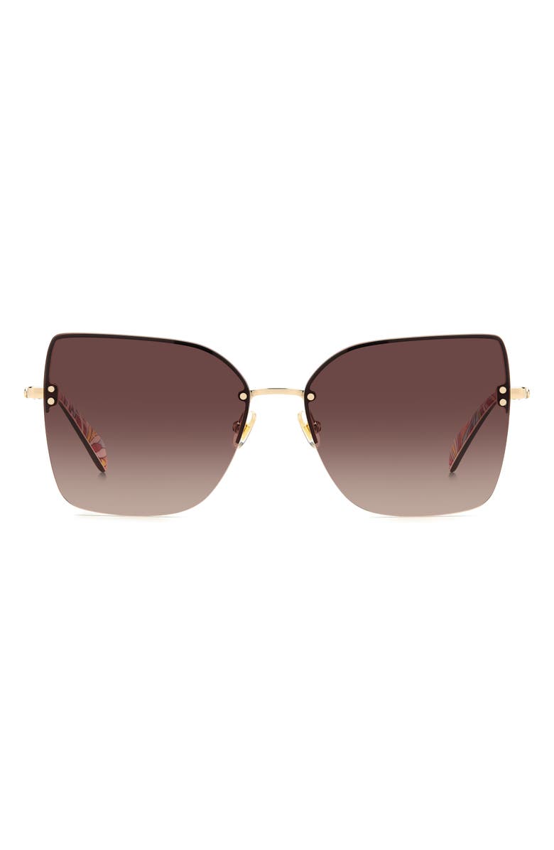 Kate Spade New York ariellags 58mm gradient cat eye sunglasses, Main, color, Gold/ Brown Gradient
