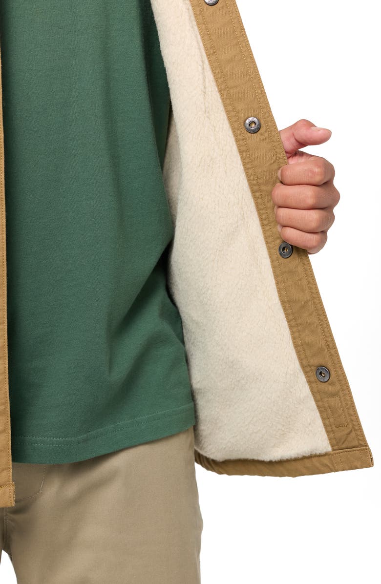 O'Neill Bronsen Fleece Lined Cotton Canvas Jacket, Alternate, color, Dark Khaki