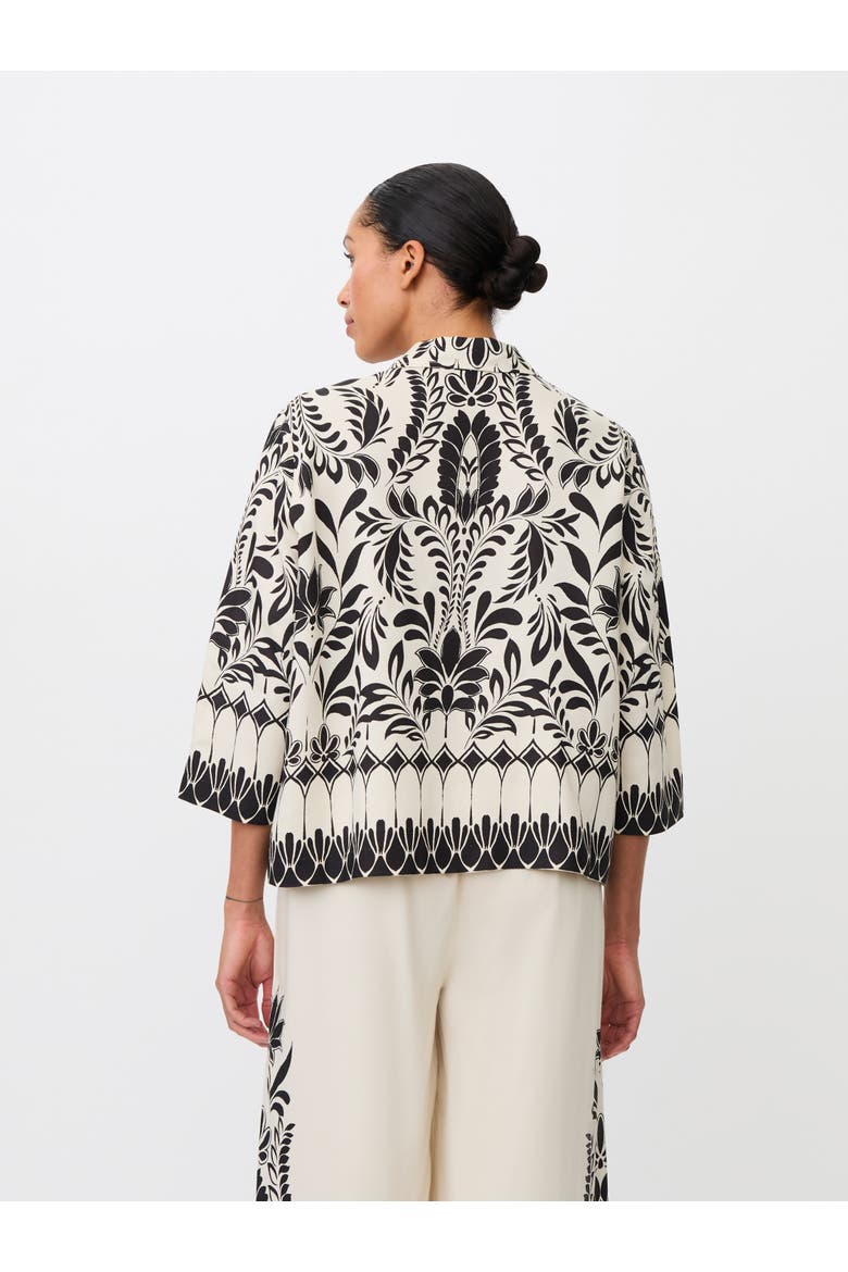 Maisolde Garden Collared Relaxed Shirt, Alternate, color, Black