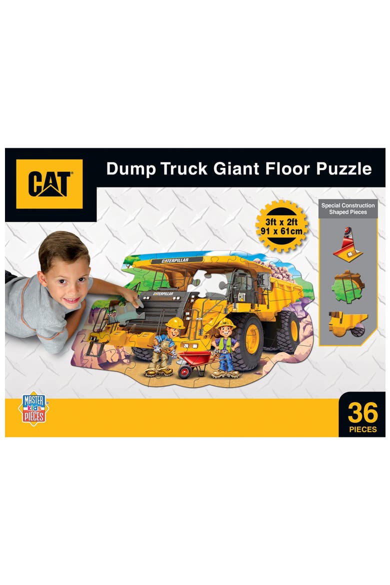 CAT Dump Truck 36 Piece Floor Puzzle, Alternate, color, Multicolor