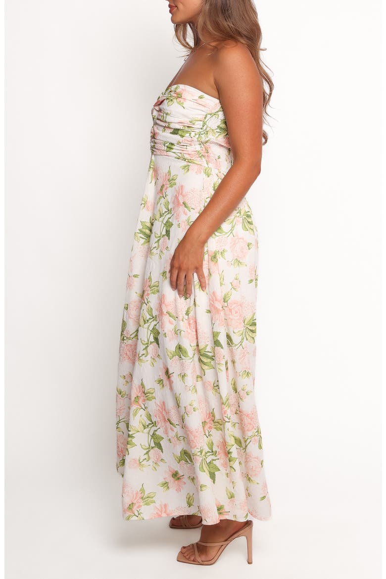 Marta Floral Print Strapless Maxi Dress, Alternate, color, PINK FLORAL