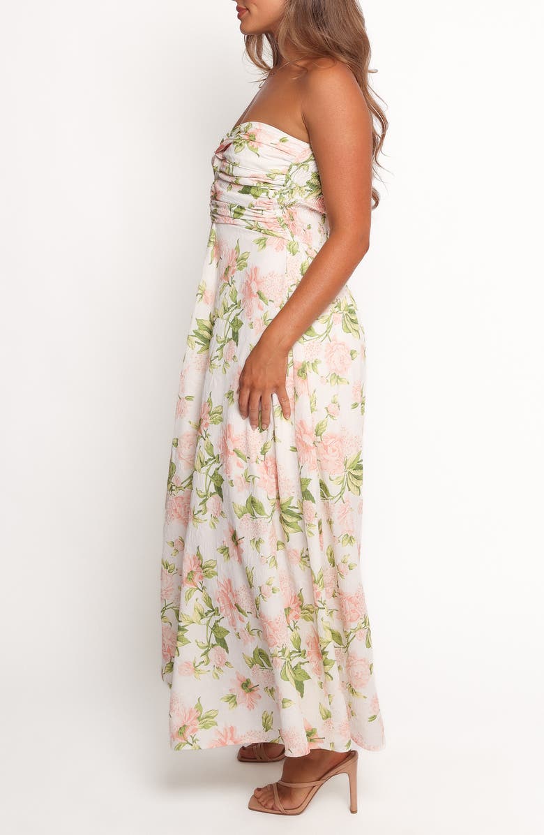 Petal & Pup Marta Floral Print Strapless Maxi Dress, Alternate, color, 
