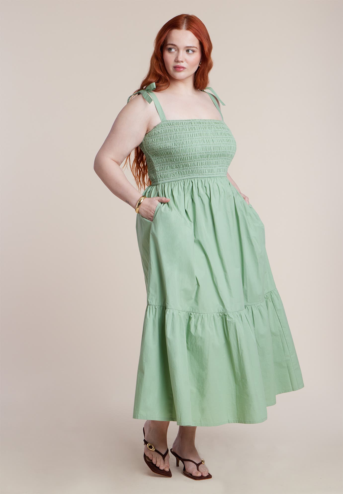 Smocked Bodice Maxi Dress - image 4
