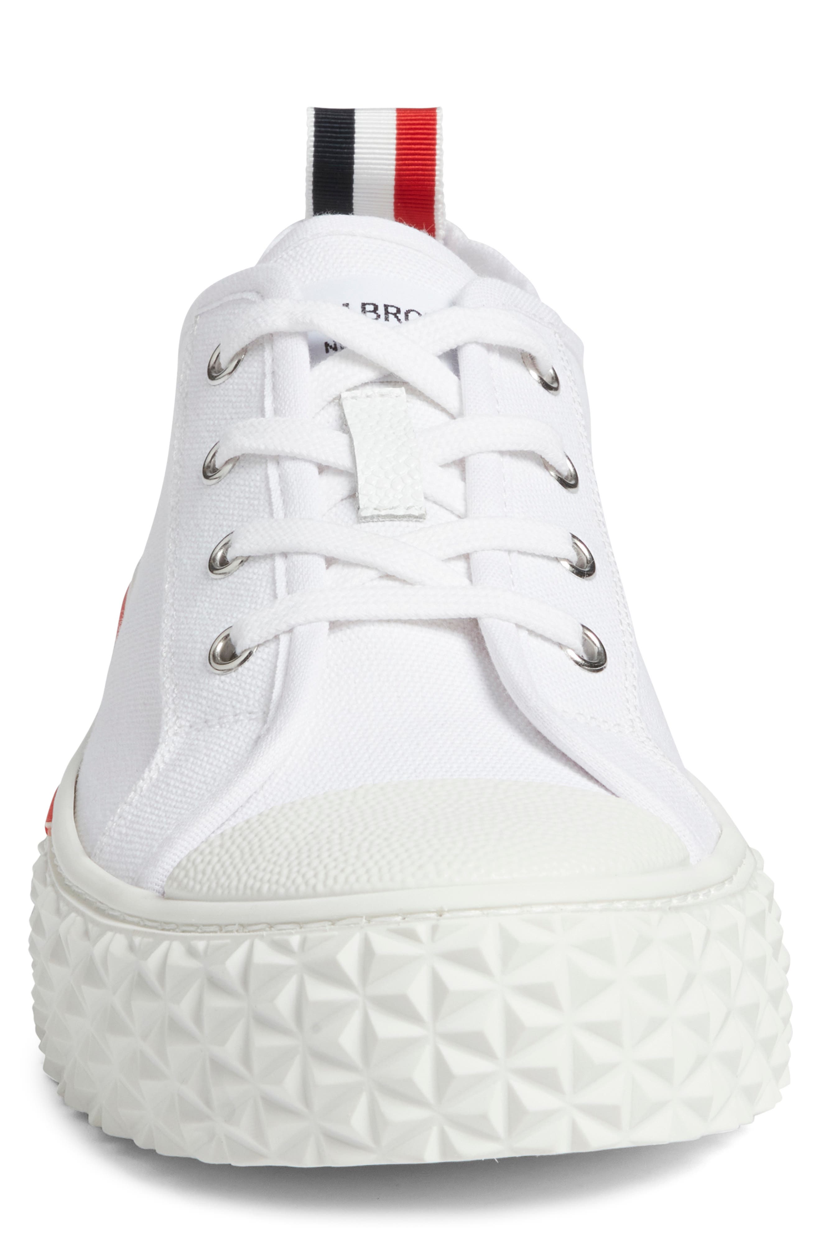 Thom Browne Collegiate Low Top Sneaker, Alternate, color, White