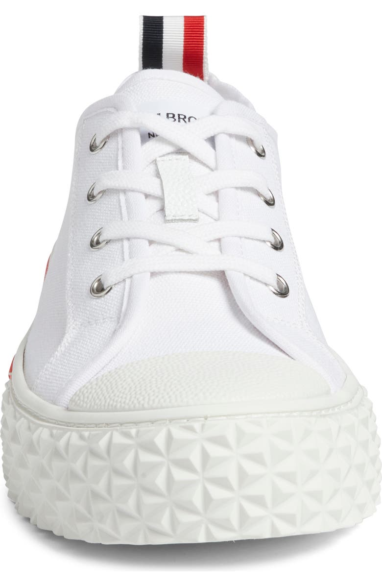 Thom Browne Collegiate Low Top Sneaker, Alternate, color, White
