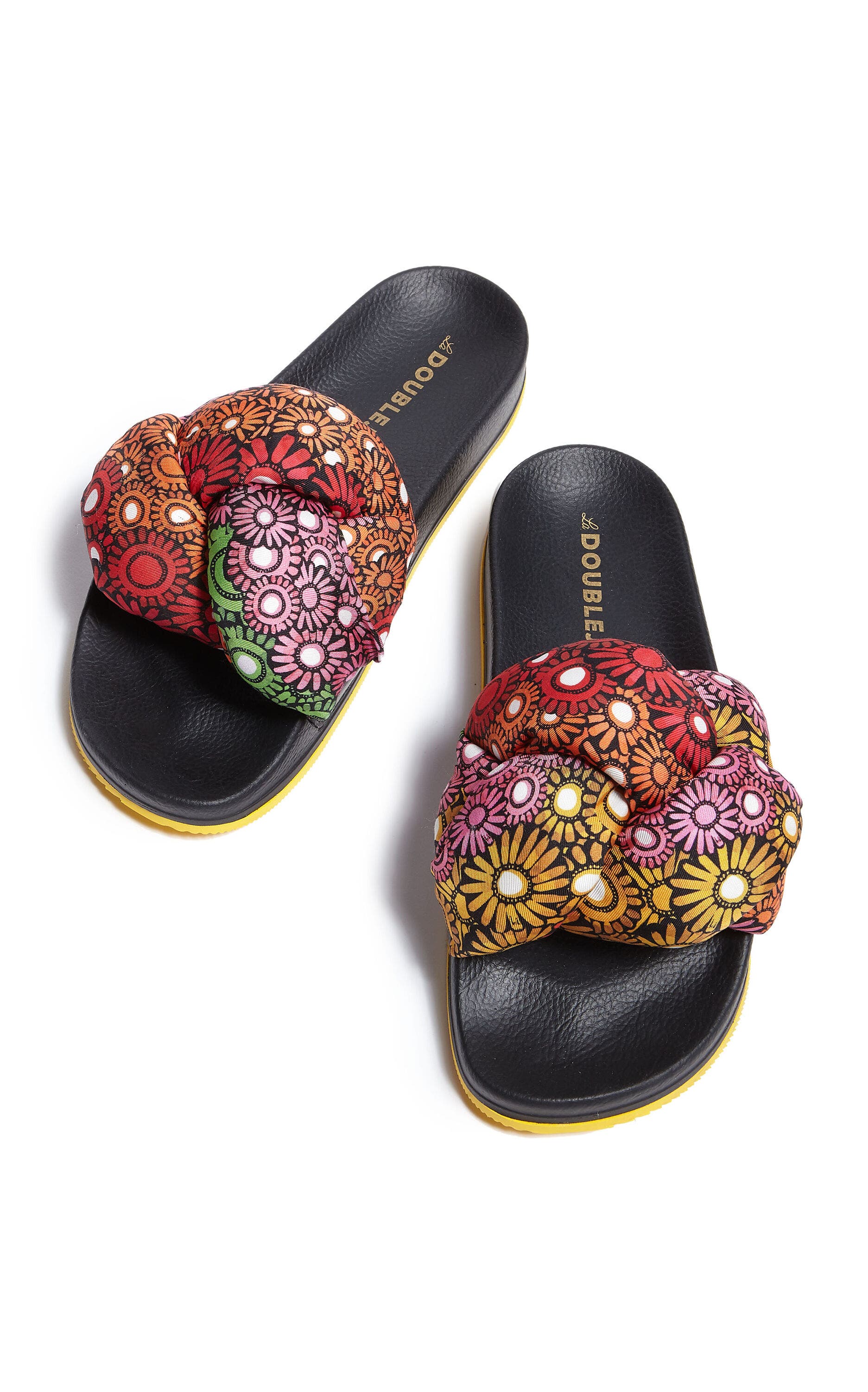 La DoubleJ Treccia Slides Pride Daisy Multicolor, Alternate, color, Pride Daisy Multicolor