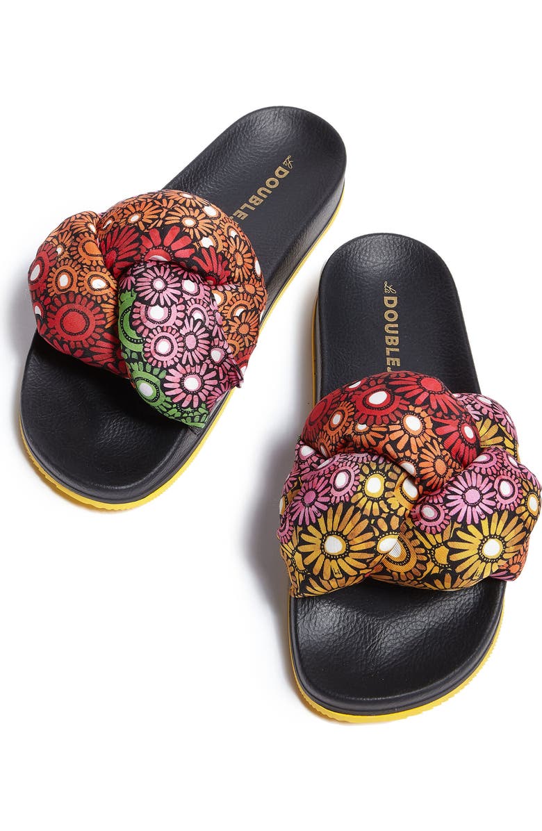 La DoubleJ Treccia Slides Pride Daisy Multicolor, Alternate, color, Pride Daisy Multicolor