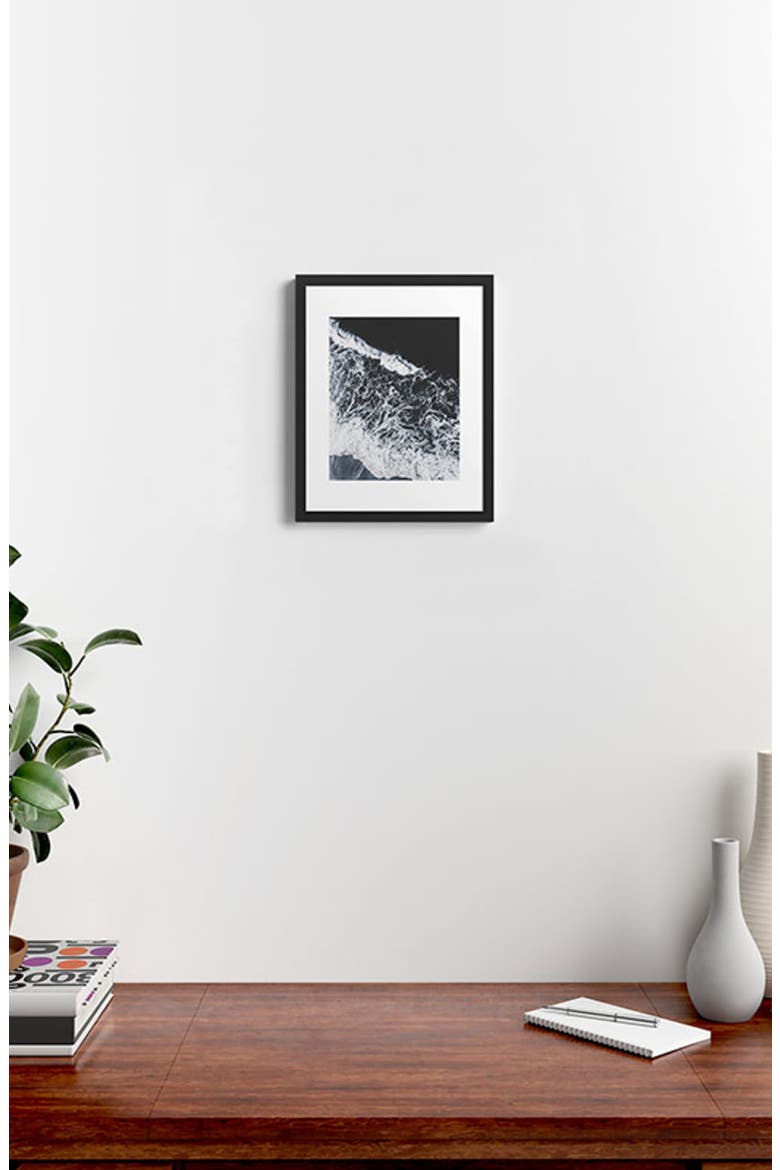 Sea Lace Framed Wall Art, Alternate, color, BLACK