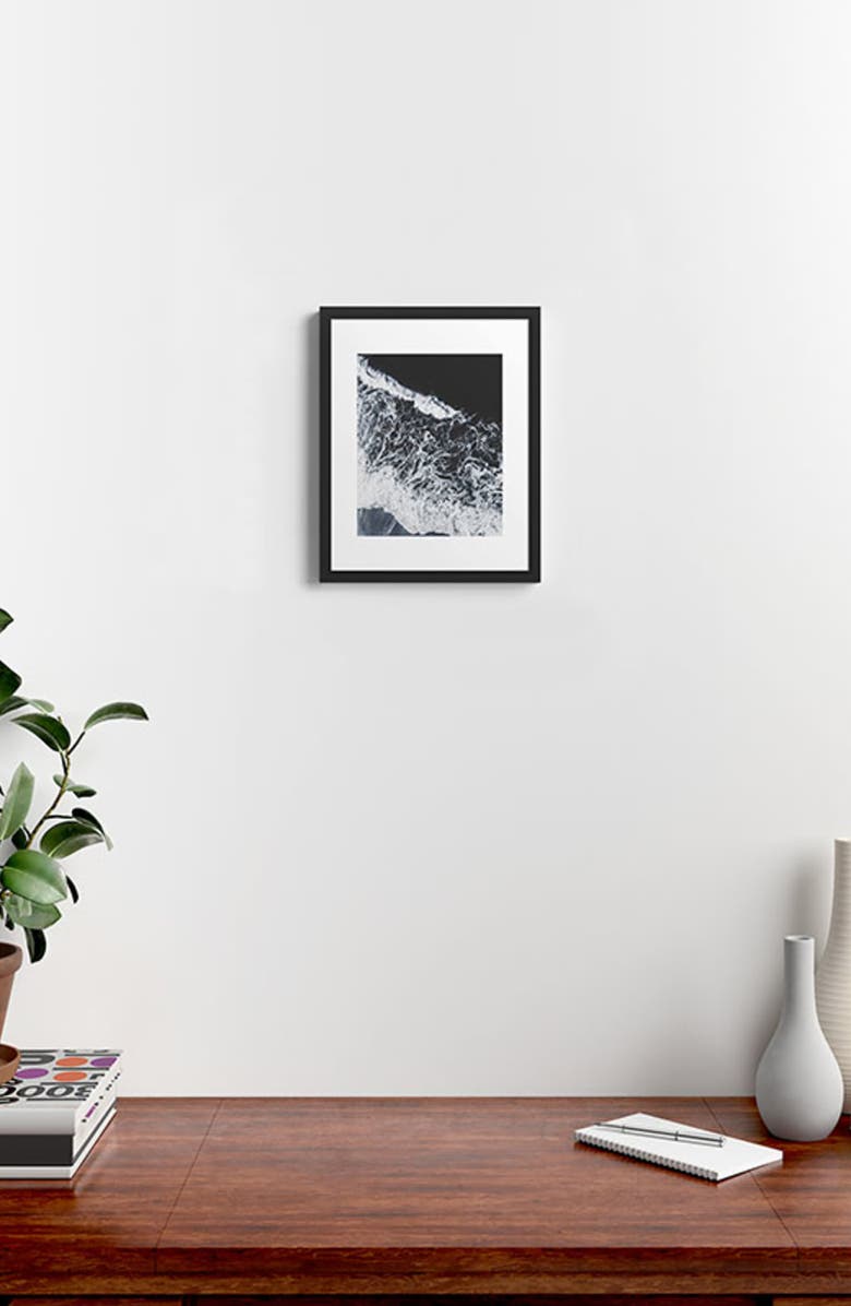 Deny Designs Sea Lace Framed Wall Art, Alternate, color, Black