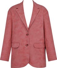 HOUSE OF CB Kiera Oversize Faux Leather Blazer