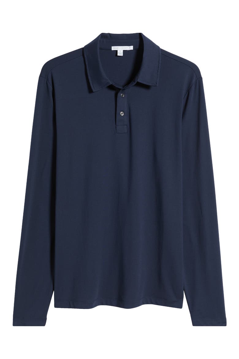 Luxe Jersey Long Sleeve Polo, Alternate, color, STARGAZER